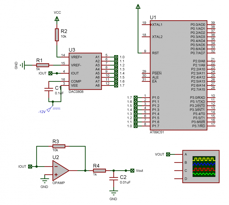 Generate A Square Wave Using 8051 In Proteus Deep Focus